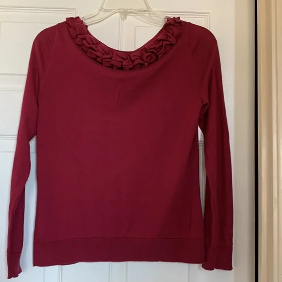Talbots Ruffle Neck Sweater - Picture 2 of 3